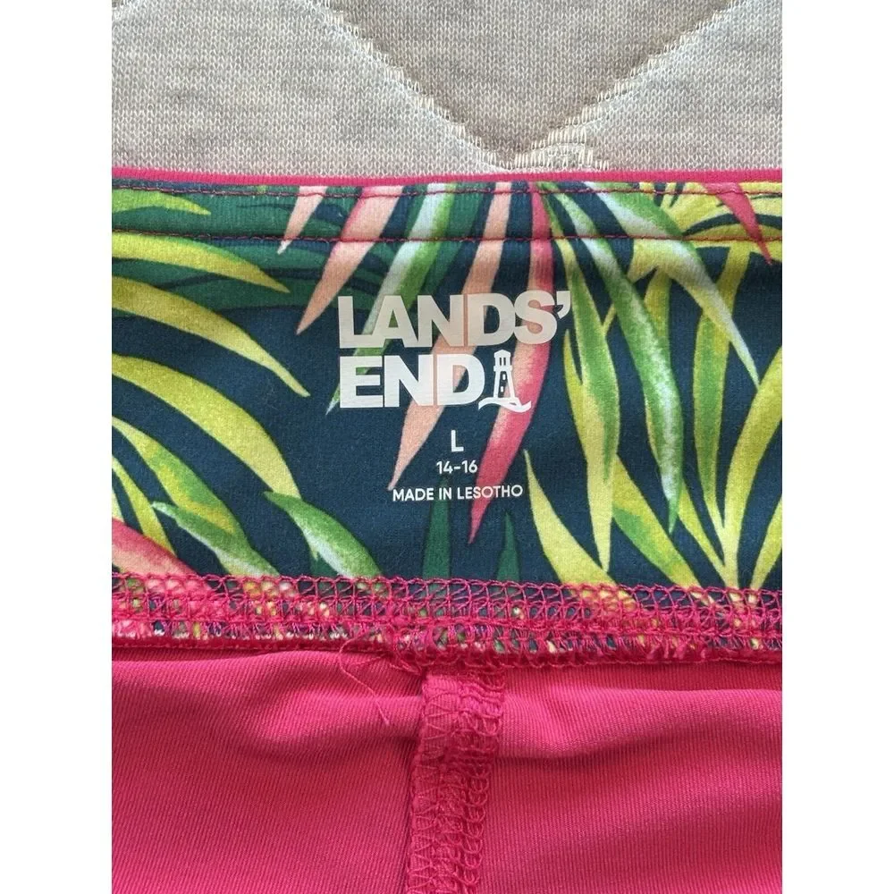 Lands‎ End Skirt Womens Large Pink Skort Tennis Academia Preppy Sporty Athletic